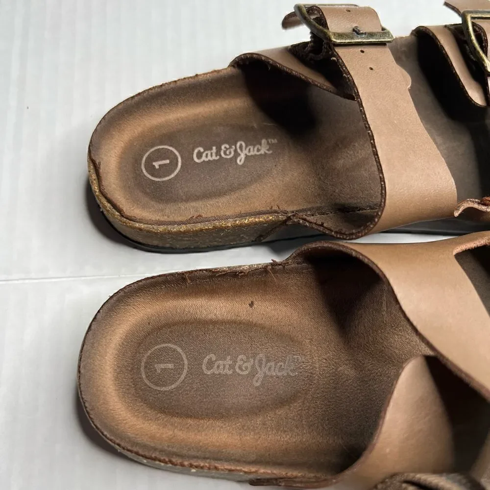 3/$15 or 5/$20 Girl’s Cat & Jack size 1 slip on footbed sandals